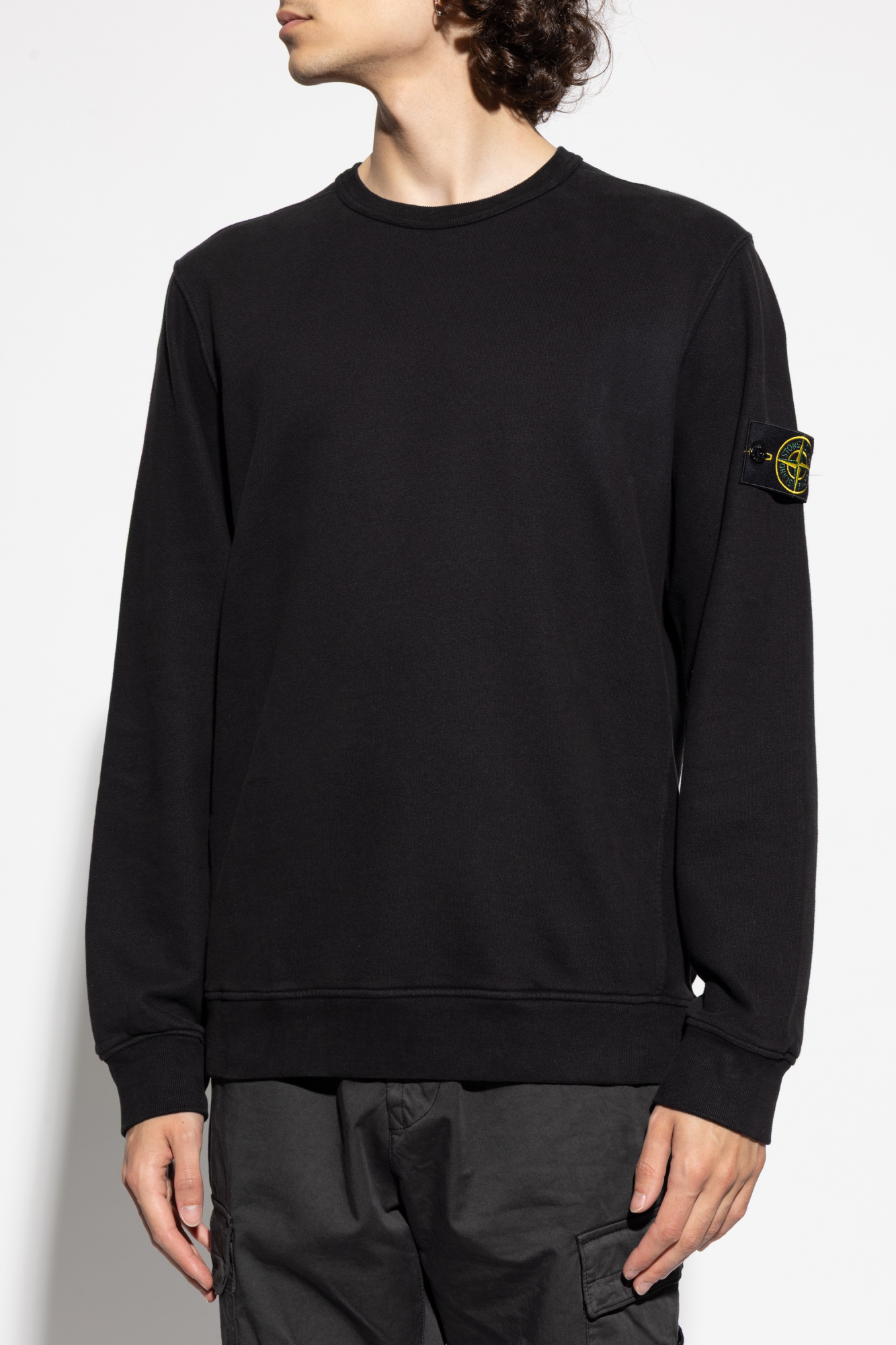 Tシャツ・カットソー STONE 25SS Hooded Sweatshirt 156100045 S0051 V0029 Black Sweatshirt with logo Stone Island - Vitkac France